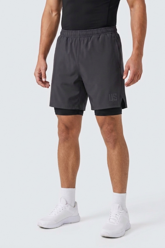 Spodenki do biegania PRO szybkoschnące grafitowe Camp Runner