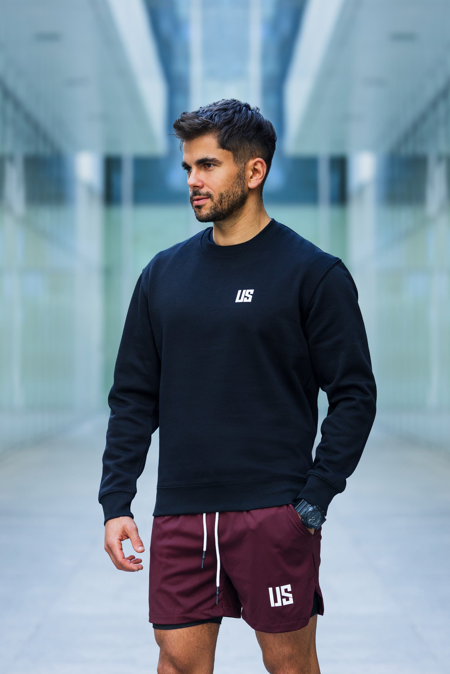 Bluza dresowa męska z logo granatowa Denali