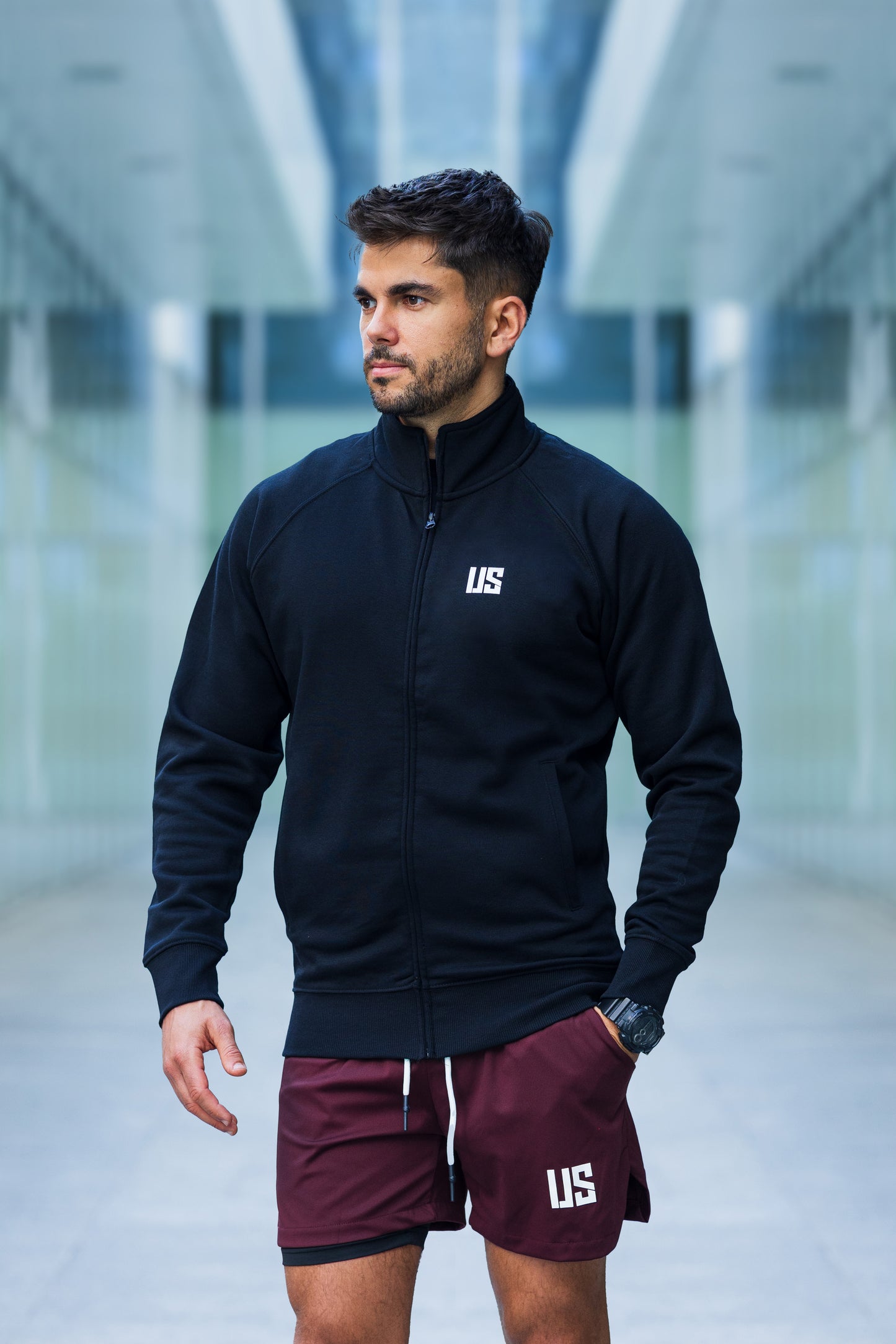 Bluza dresowa męska bluza rozpinana granatowa Bryce