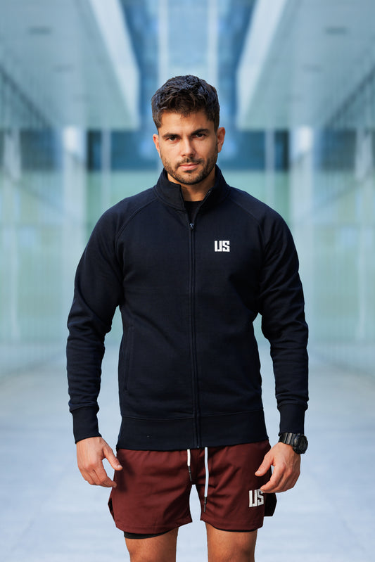Bluza dresowa męska bluza rozpinana czarna Bryce