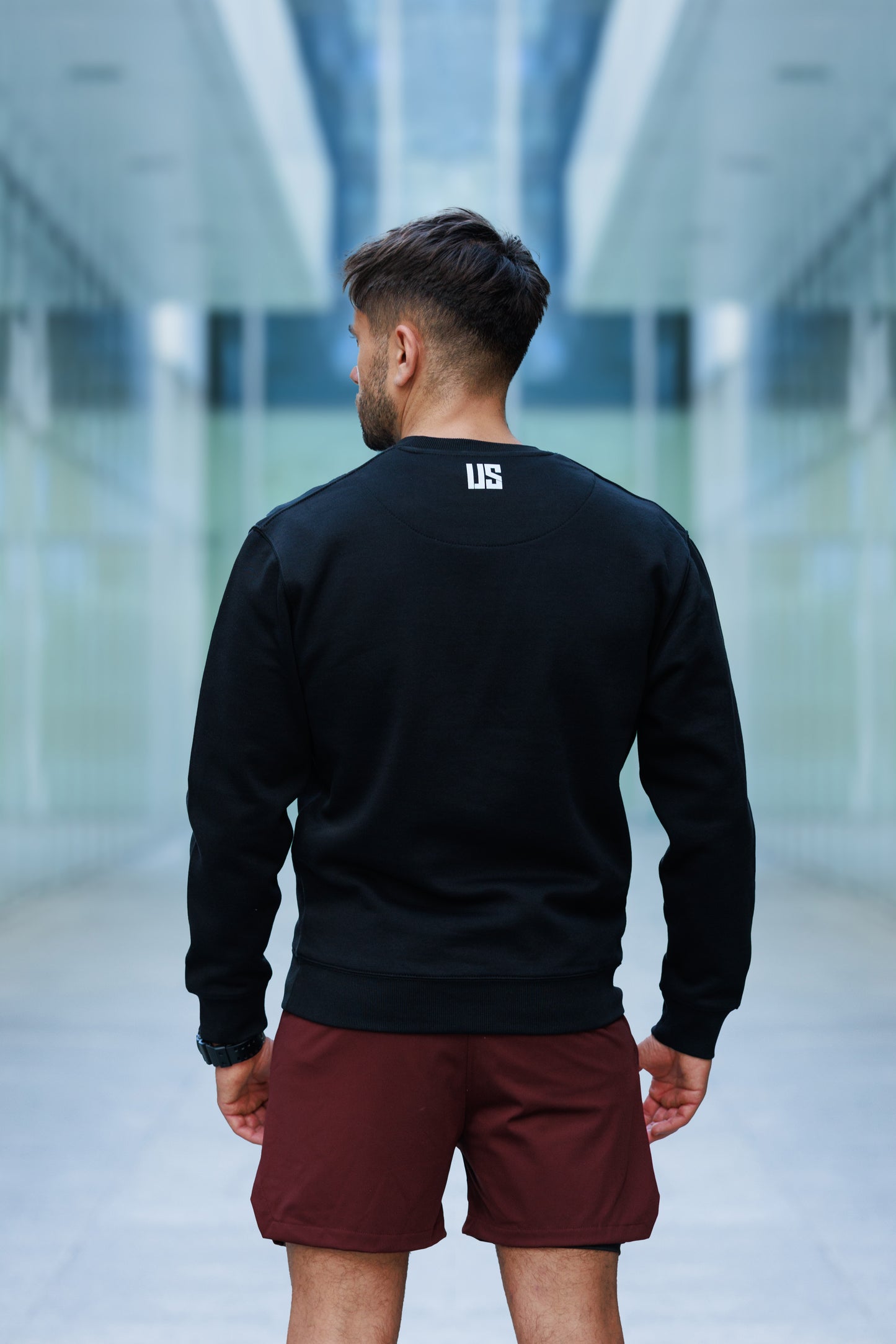 Bluza dresowa męska z logo czarna Denali