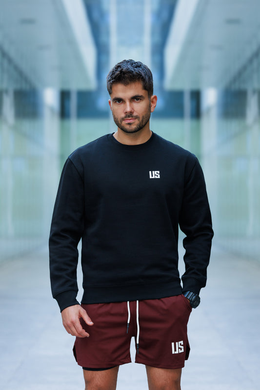 Bluza dresowa męska z logo czarna Denali