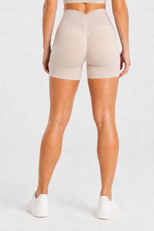 Szorty bezszwowe PUSH UP V SHAPE cream Savannah