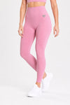 Legginsy bezszwowe prążkowane dusty rose Sunset