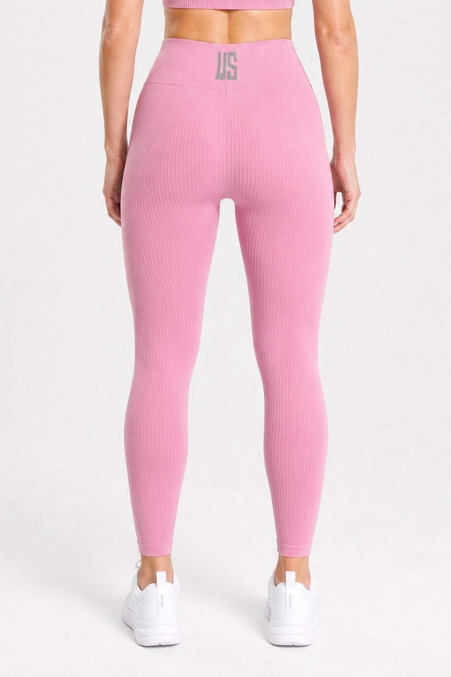 Legginsy bezszwowe prążkowane dusty rose Sunset