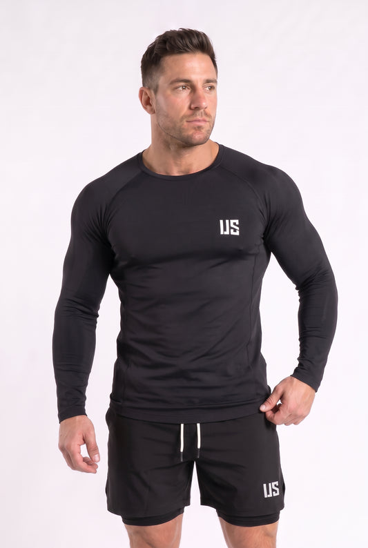 Longsleeve męski bezszwowy techniczny PRO czarny - Columbia