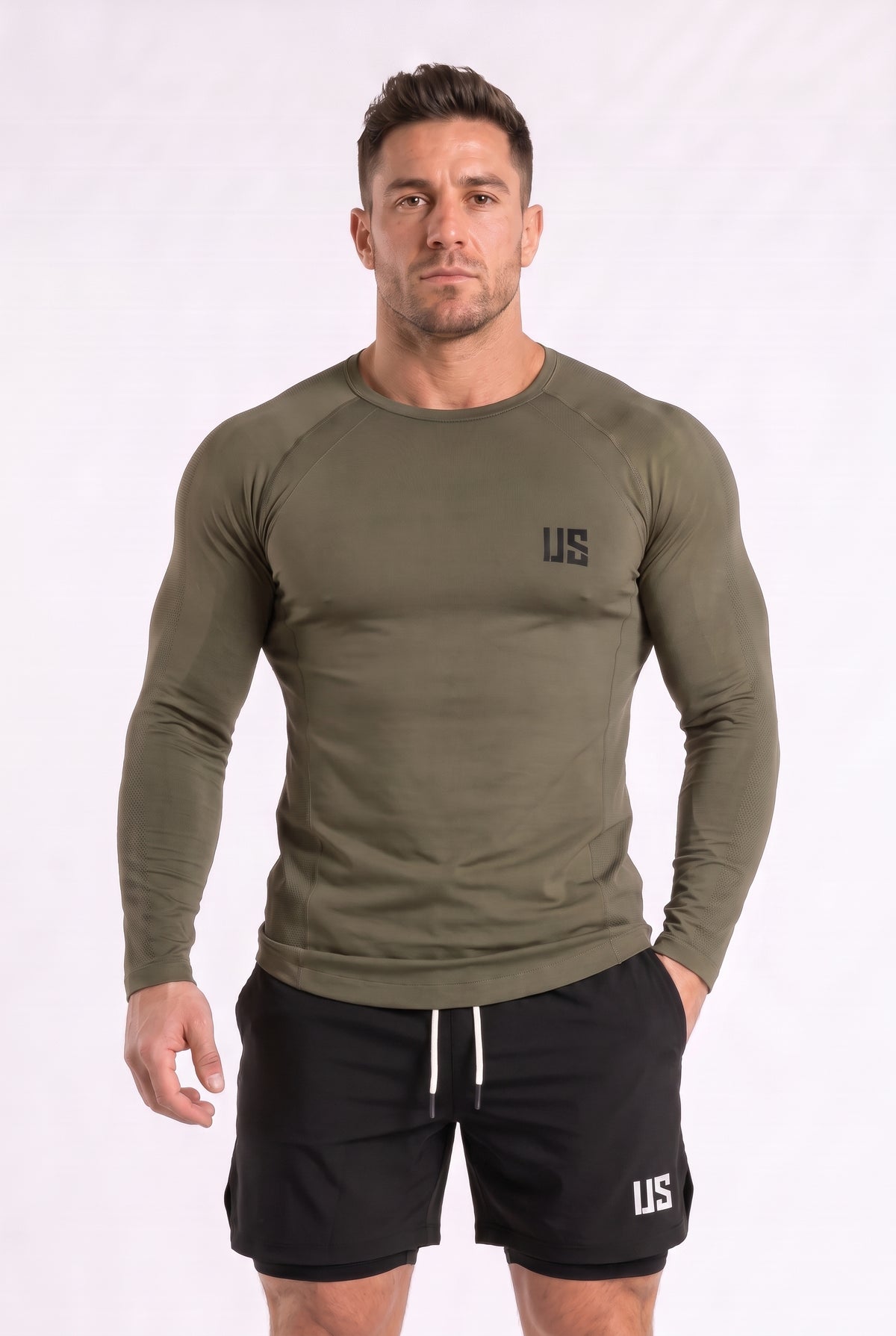 Longsleeve męski bezszwowy techniczny PRO force green - Columbia