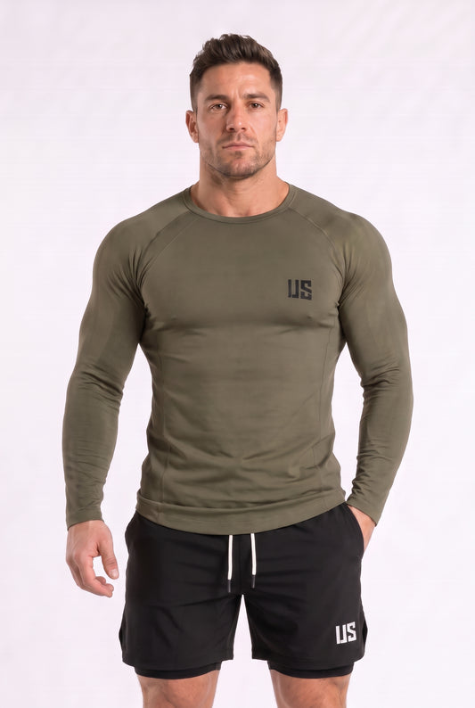 Longsleeve męski bezszwowy techniczny PRO force green - Columbia