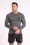 Longsleeve męski bezszwowy techniczny PRO grafitowy - Columbia