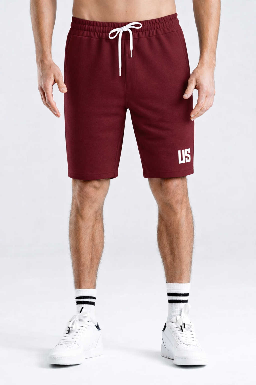Krótkie spodenki dresowe bordowe Portland