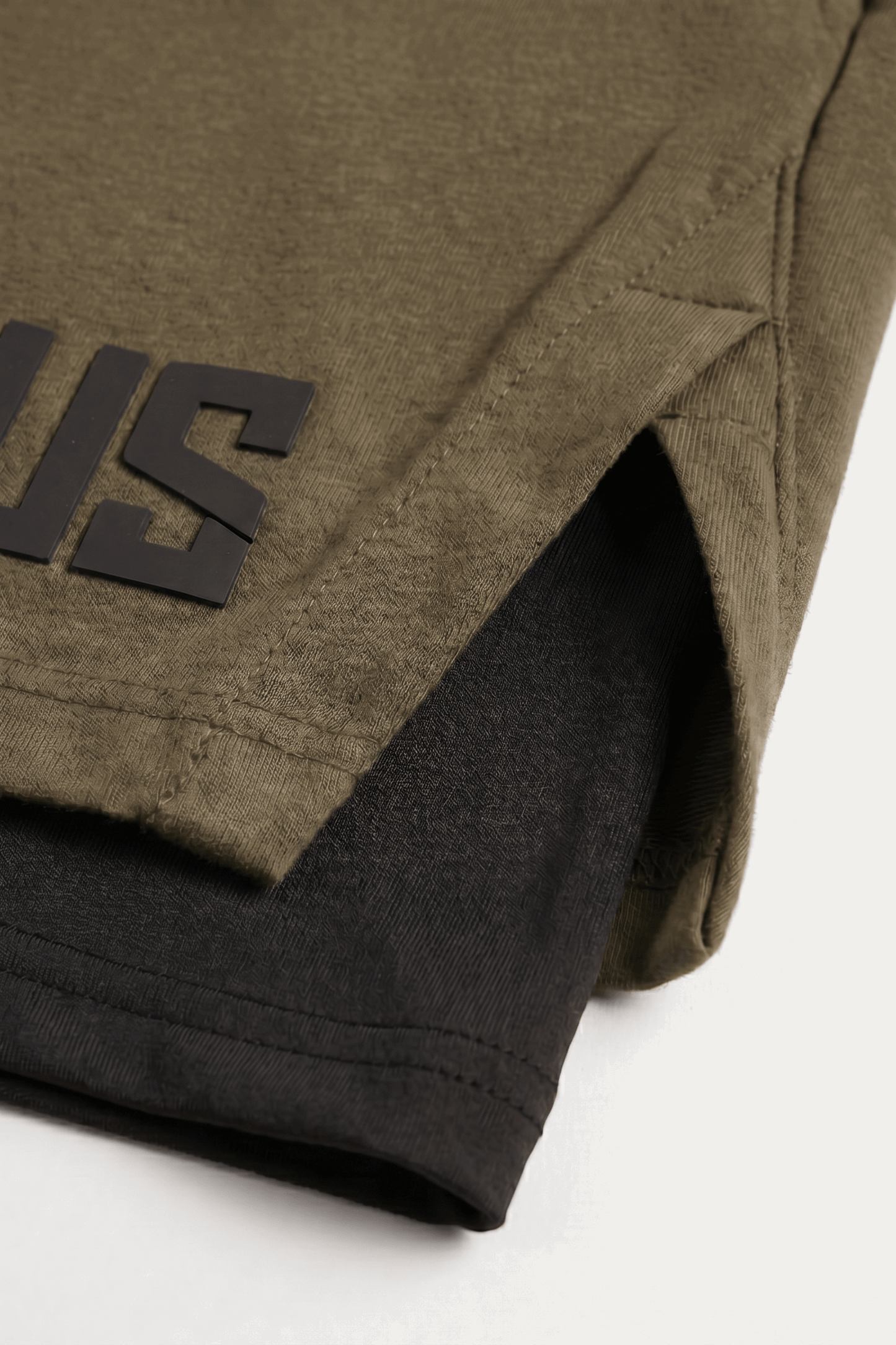 Spodenki męskie bawełniane PRO 2w1 khaki - Camp Maison