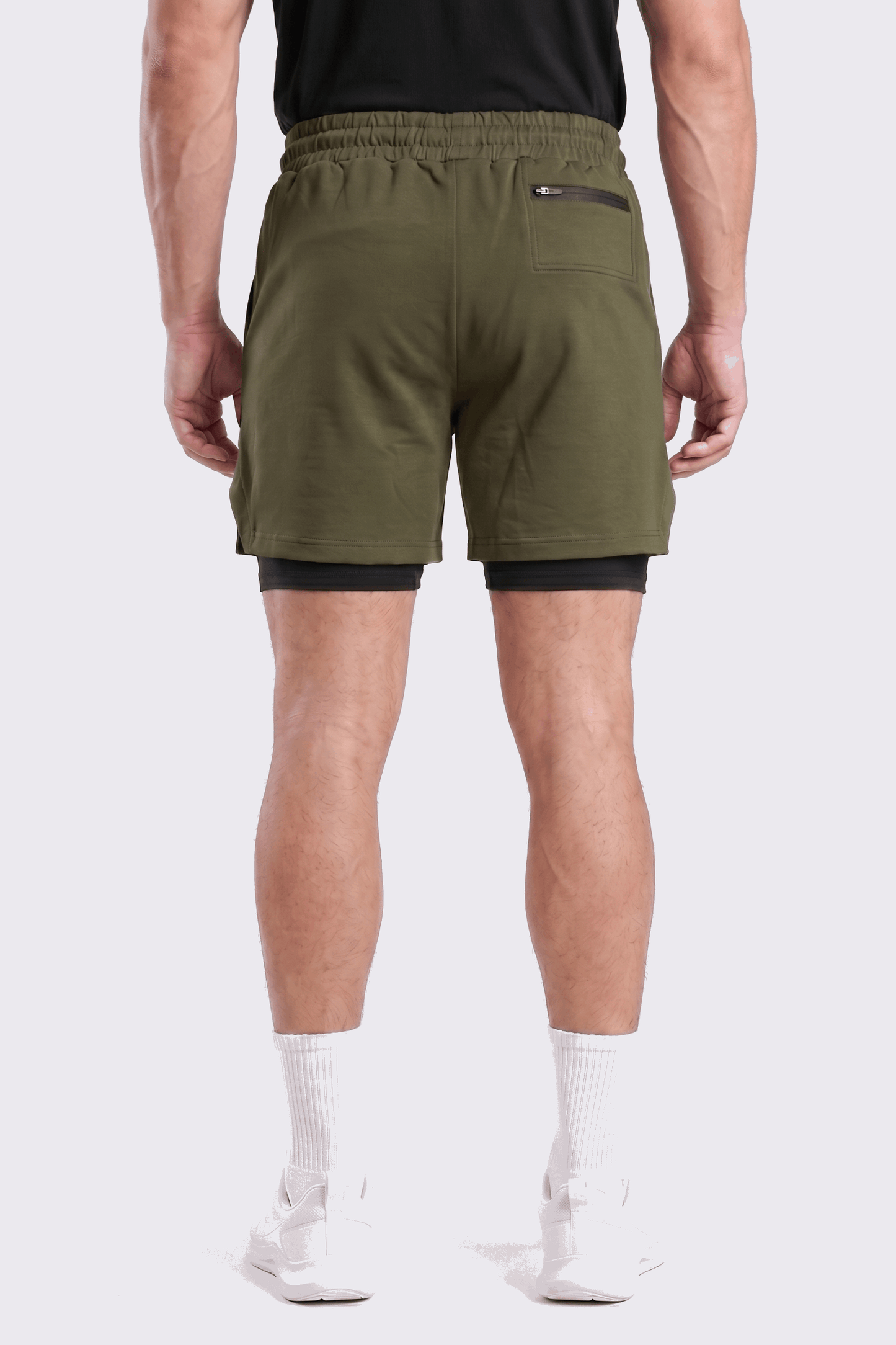 Spodenki męskie bawełniane PRO 2w1 khaki - Camp Maison