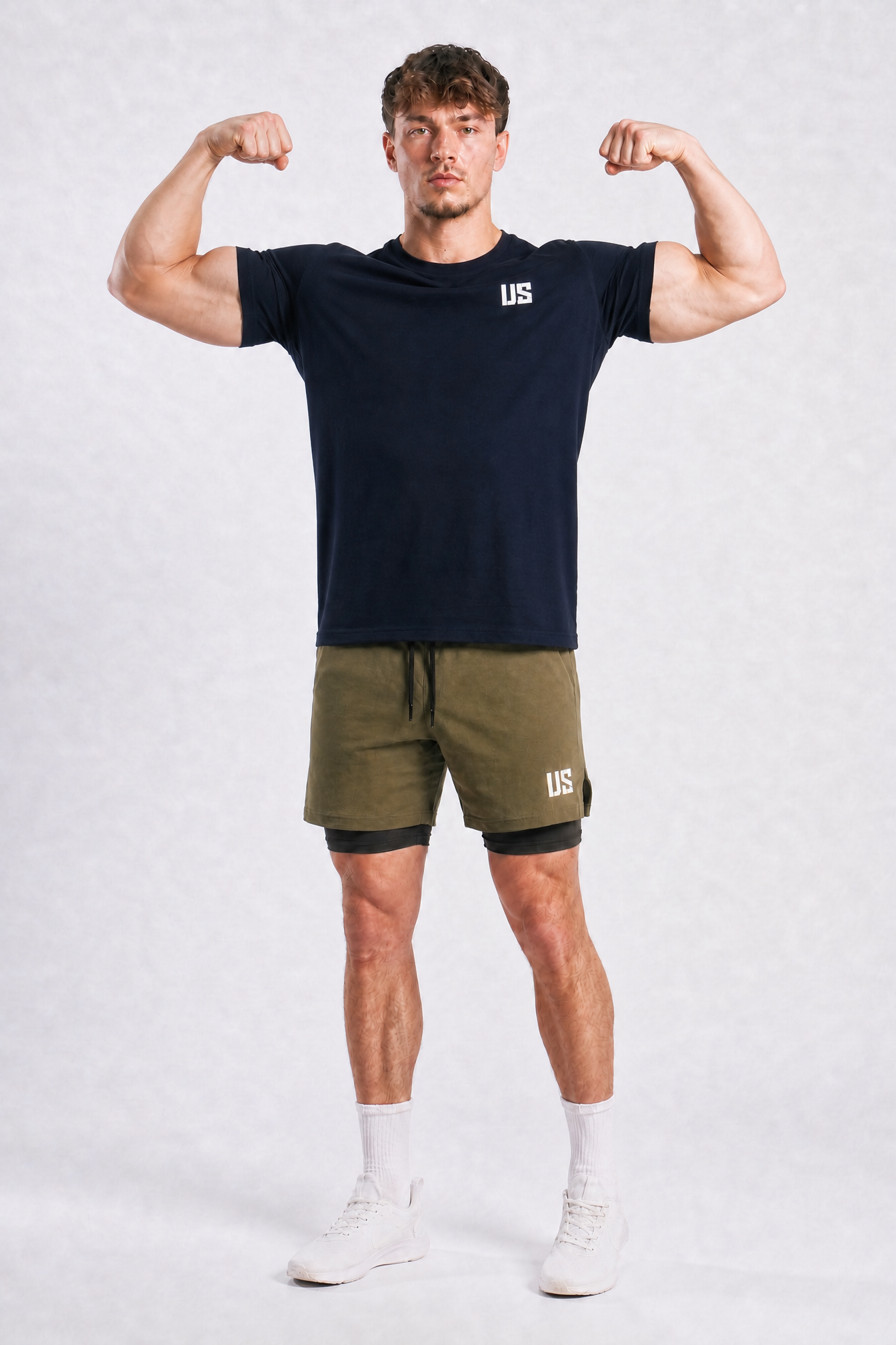 T-shirt bezszwowy bawełniany granatowy US Tampa