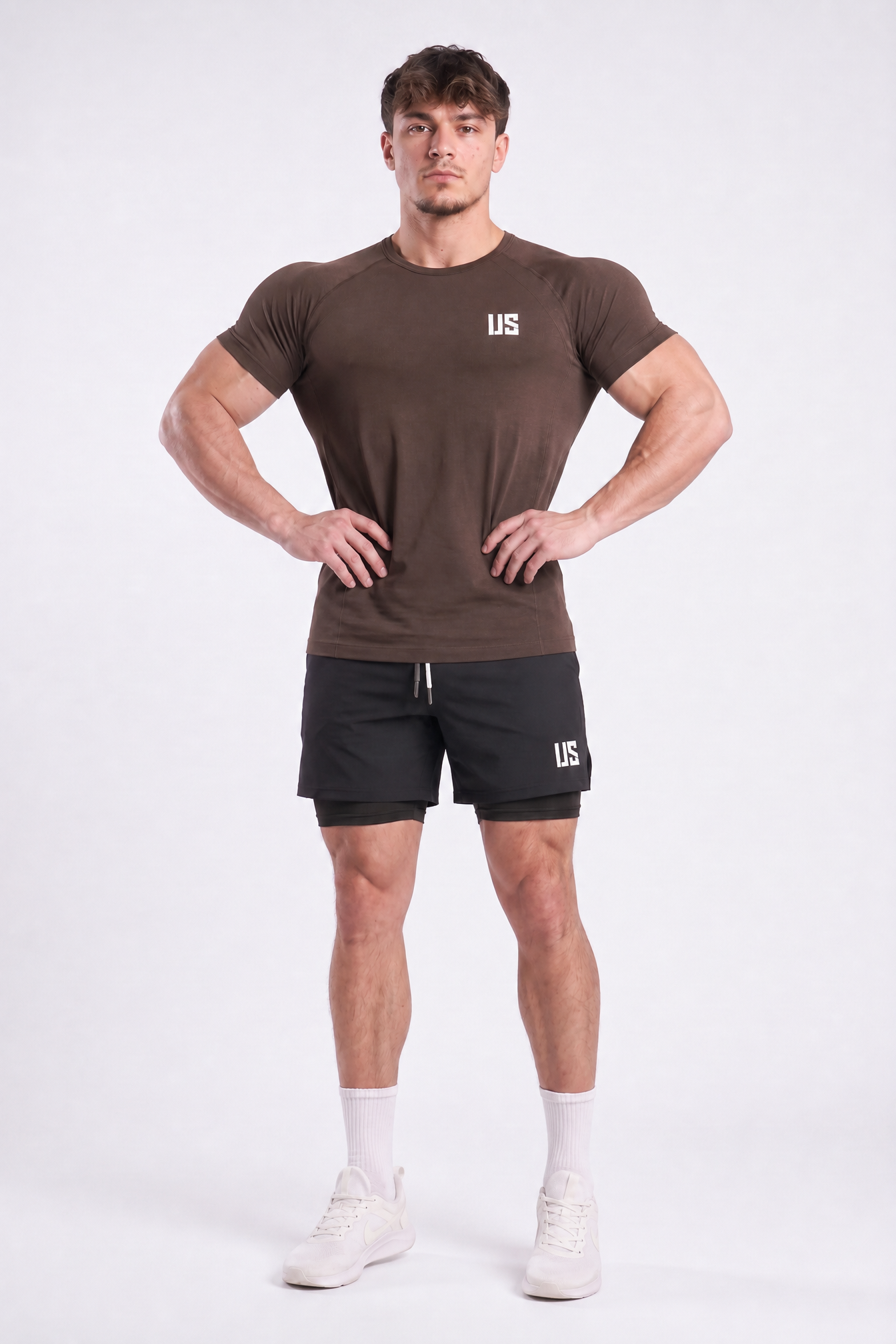 T-shirt bezszwowy techniczny PRO brązowy Colorado