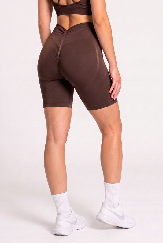 Szorty bezszwowe PUSH UP V SHAPE espresso Savannah