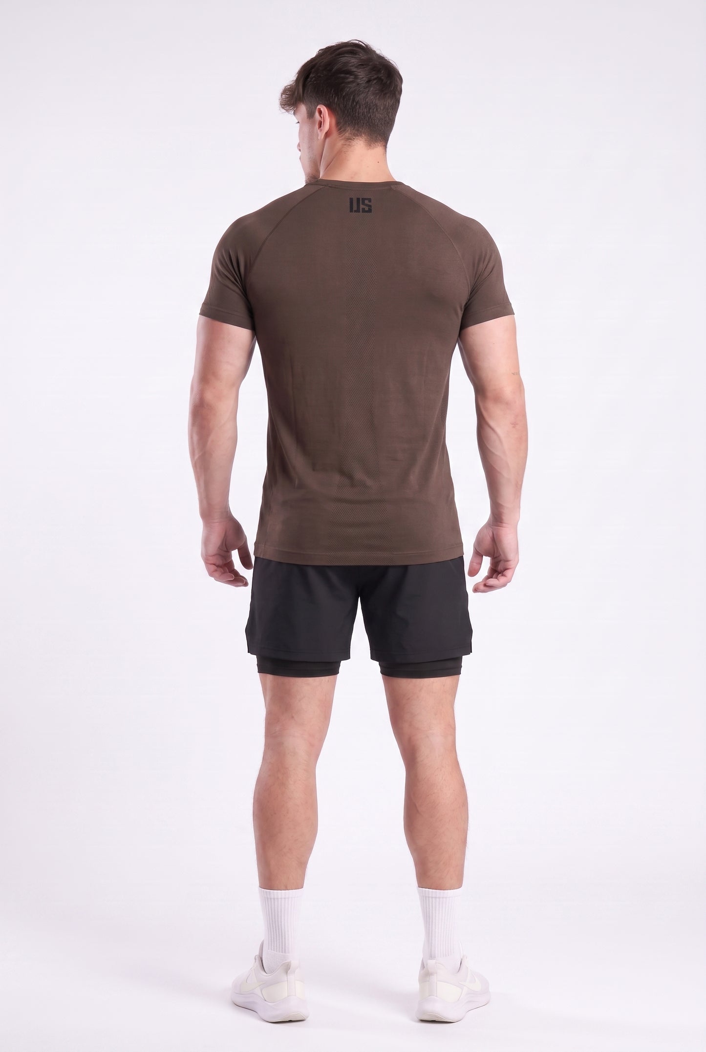 T-shirt bezszwowy techniczny PRO brązowy Colorado