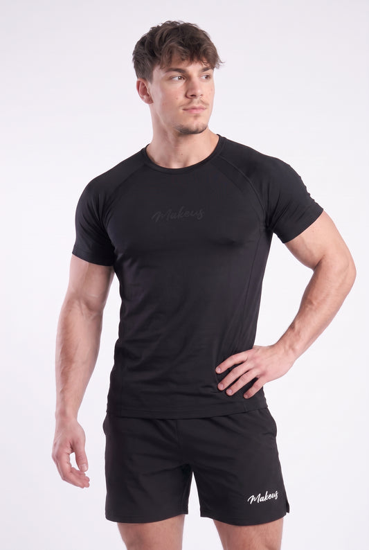 T-shirt bezszwowy techniczny PRO czarny Colorado III