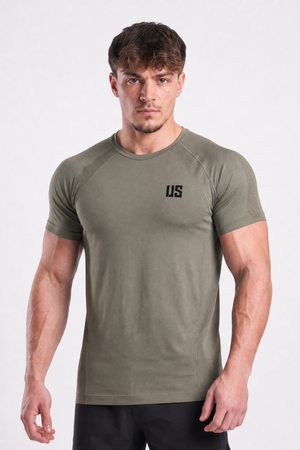 T-shirt bezszwowy techniczny PRO khaki Colorado