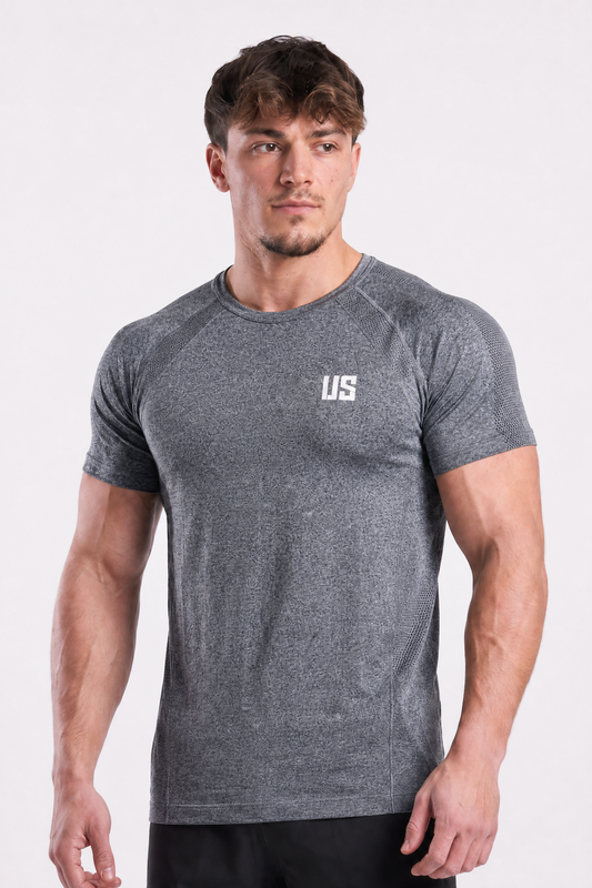 T-shirt bezszwowy techniczny PRO szary melanż Colorado