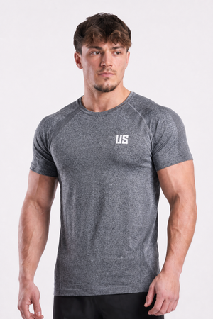 T-shirt bezszwowy techniczny PRO szary melanż Colorado