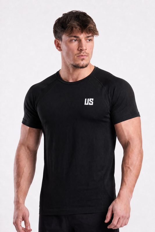 T-shirt bezszwowy techniczny czarny Colorado