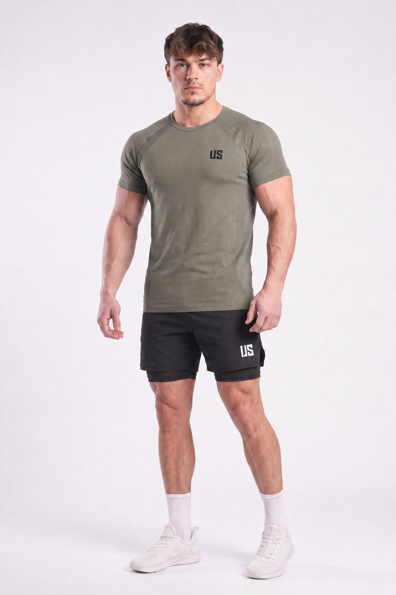 T-shirt bezszwowy techniczny PRO khaki Colorado