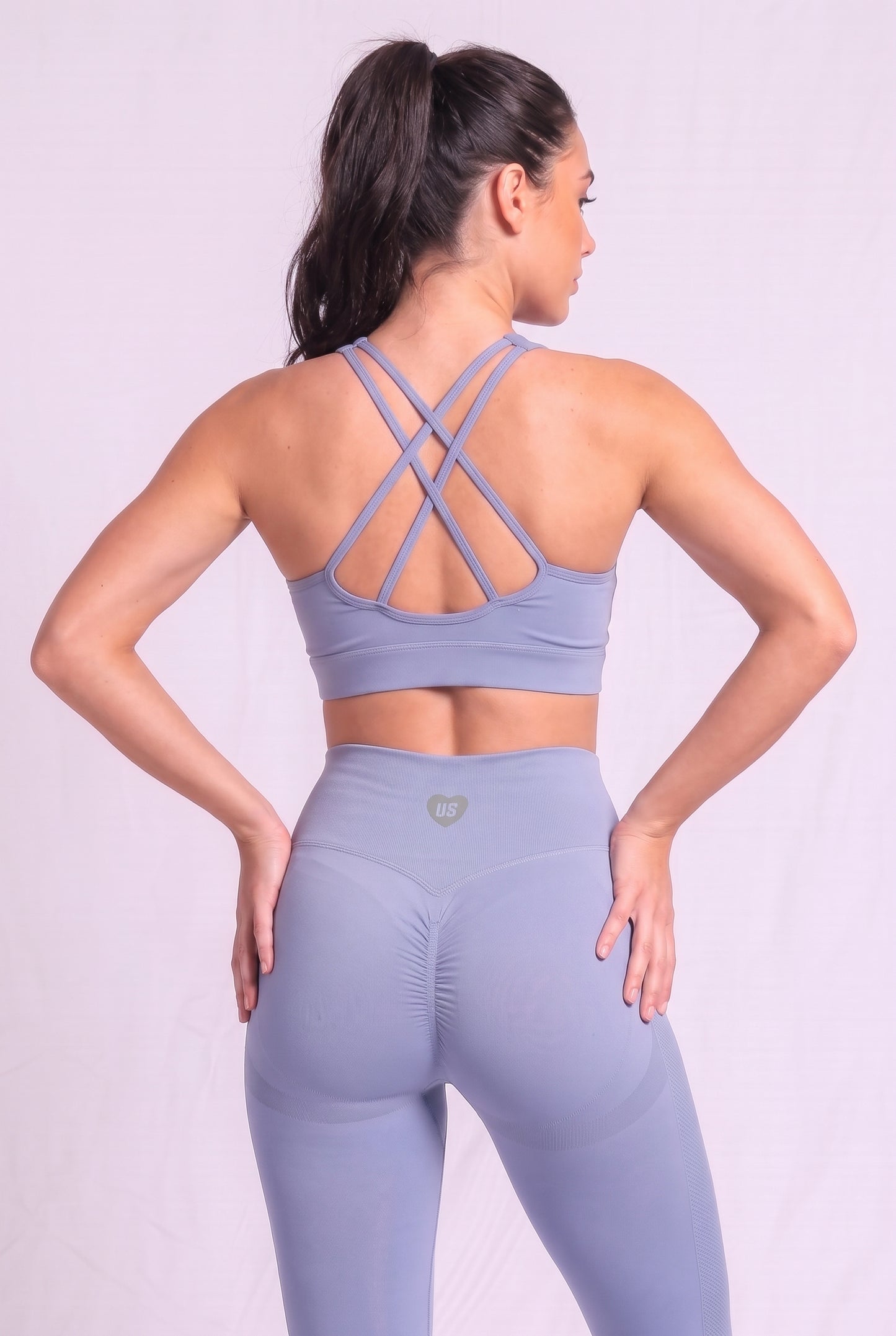 Legginsy bezszwowe PUSH UP PRO niebieskie Georgia 2.0