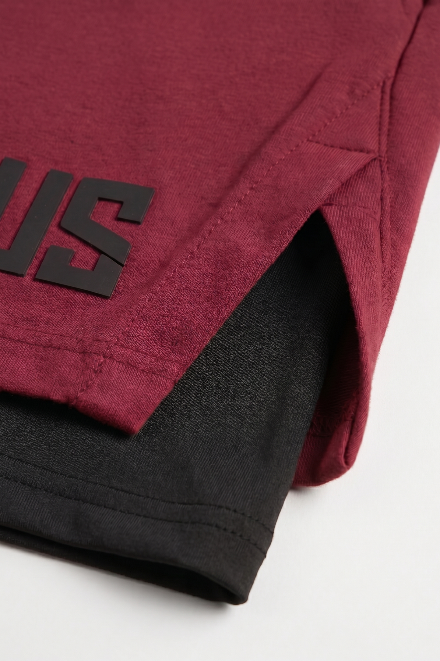 Spodenki bawełniane PRO 2w1 bordowe Camp Maison