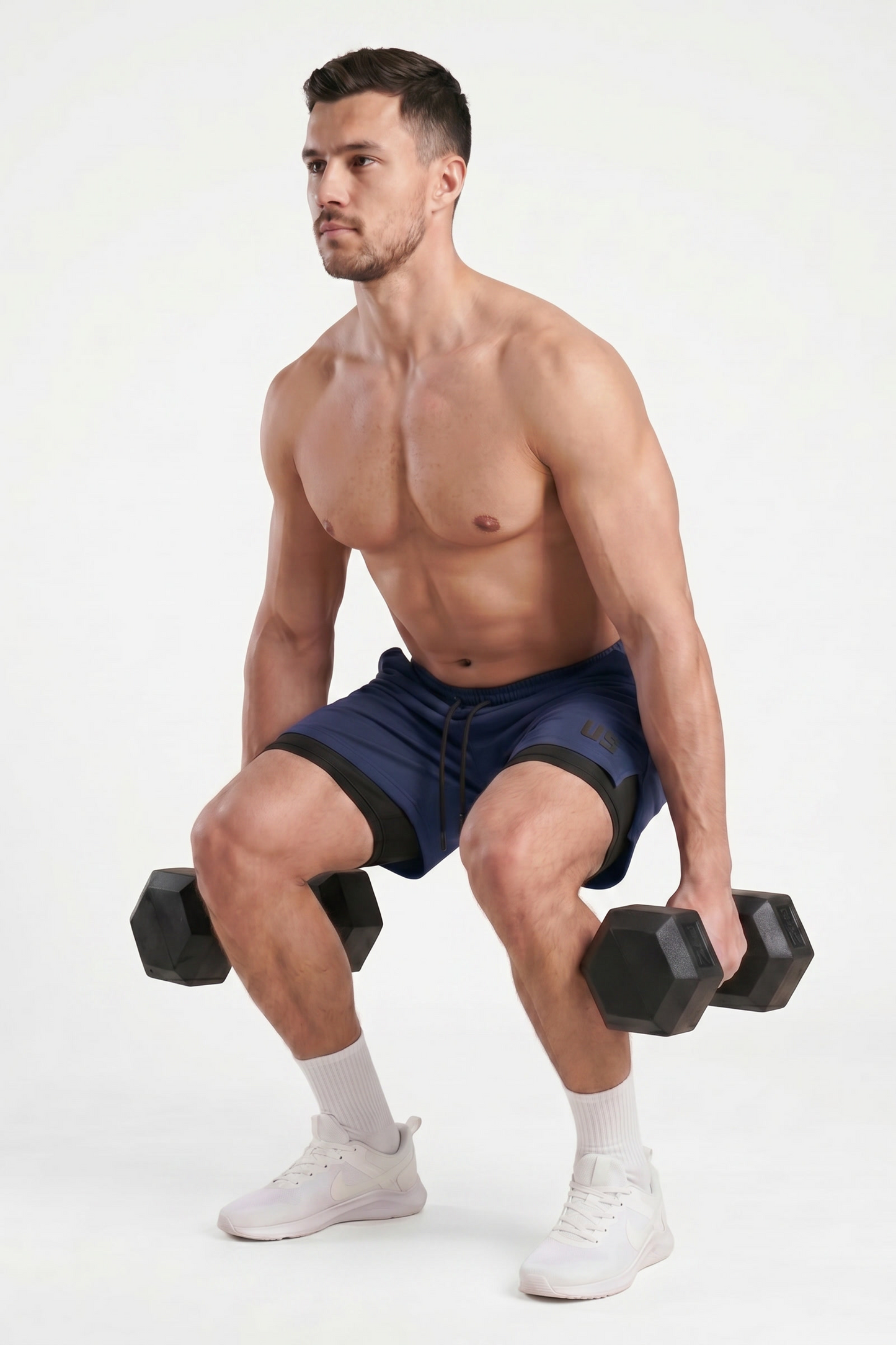 Spodenki bawełniane PRO 2w1 granatowe Camp Maison