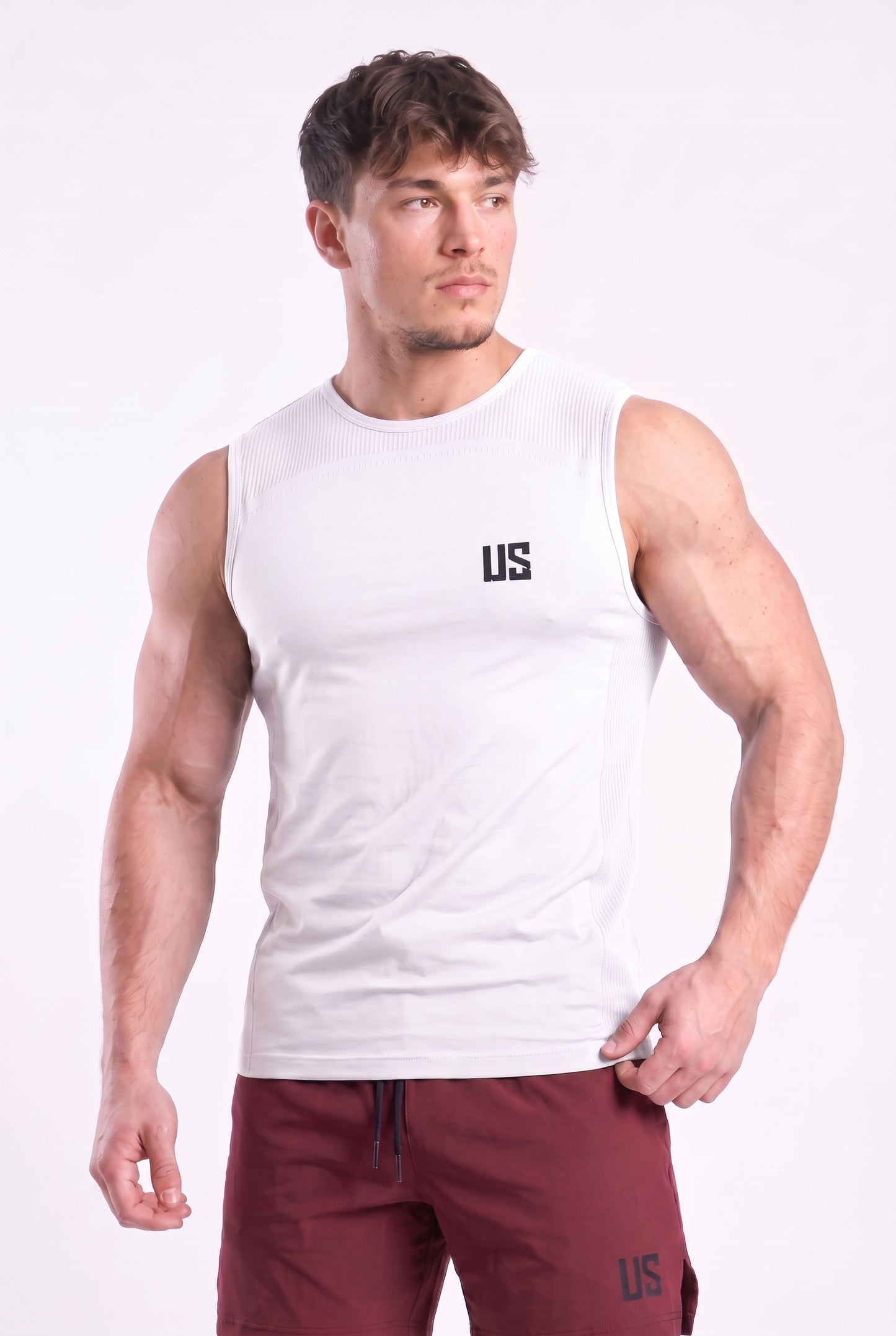 Tank Top bezszwowy techniczny biały Denver