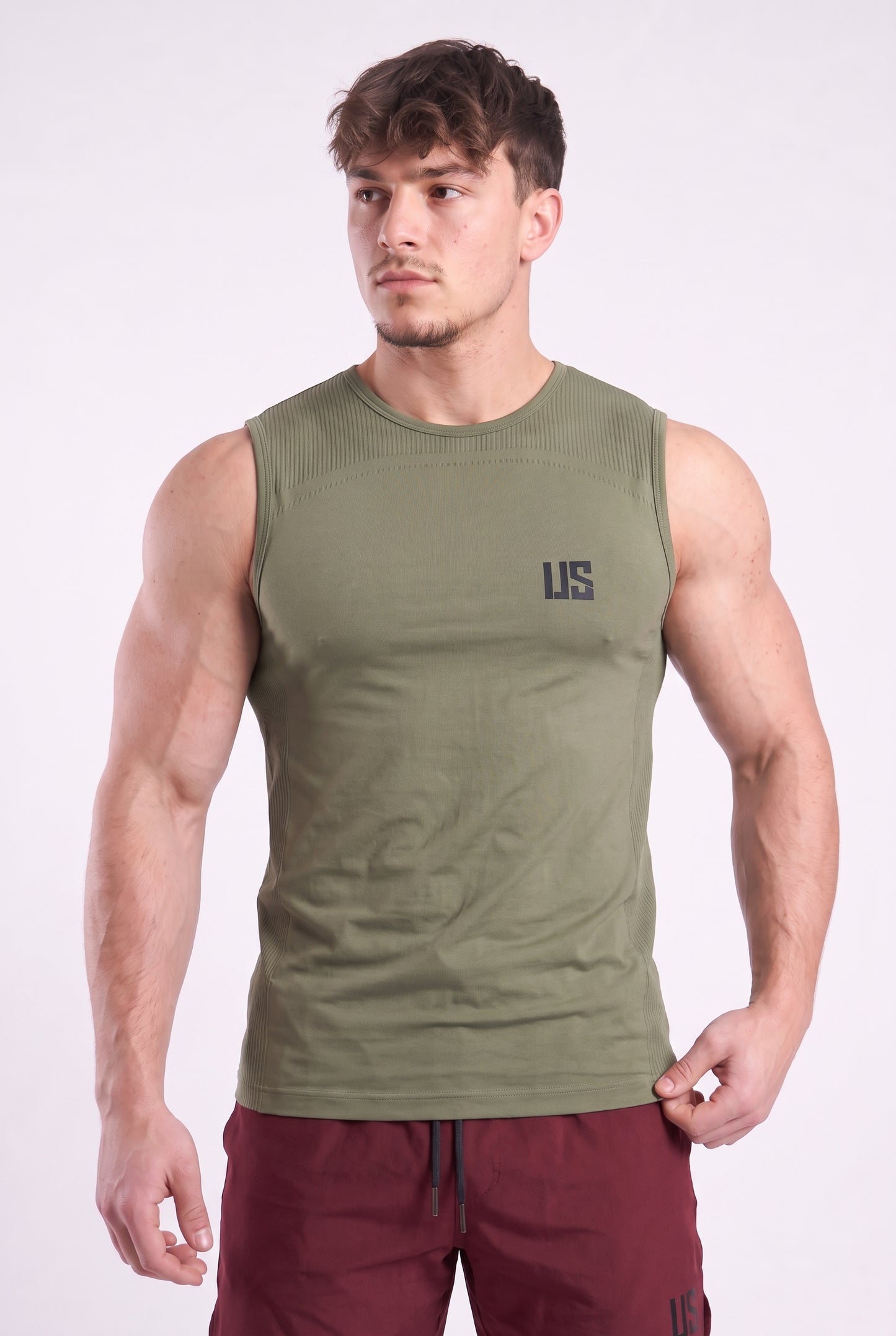 Tank Top bezszwowy techniczny khaki Denver