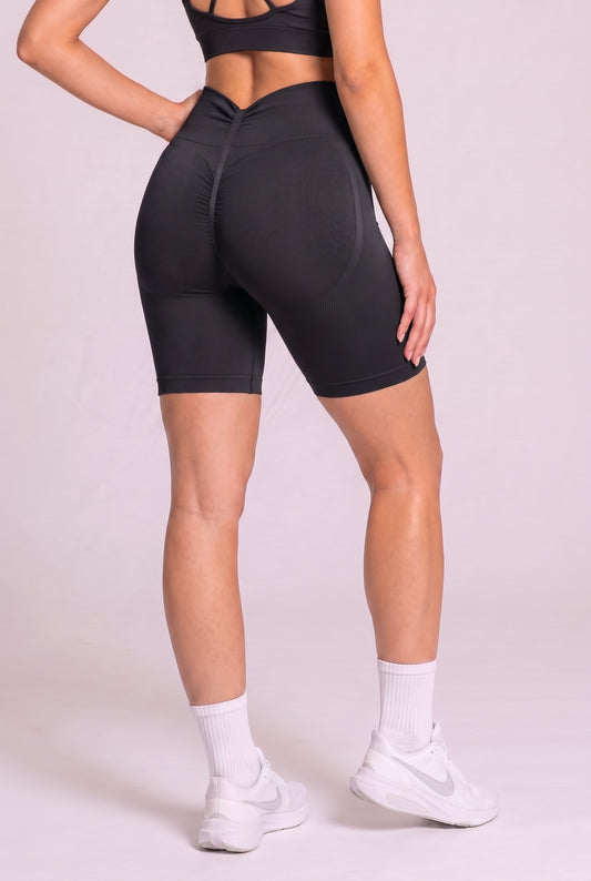 Szorty bezszwowe PUSH UP V SHAPE czarne Savannah