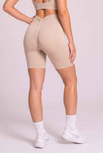Szorty damskie bezszwowe PUSH UP V SHAPE cream - Savannah