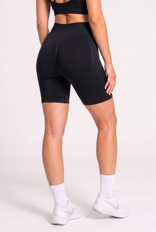 Szorty bezszwowe PUSH UP V SHAPE czarne Savannah