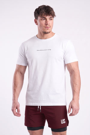 T-shirt męski bezszwowy bawełniany biały - # Tampa