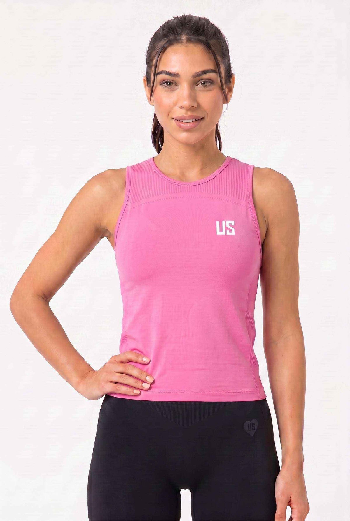 Tank Top damski bezszwowy techniczny PRO różowy - Sierra