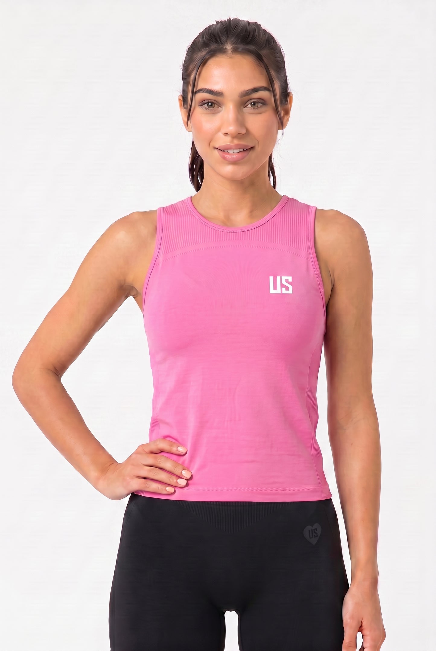 Tank top bezszwowy techniczny PRO różowy Sierra