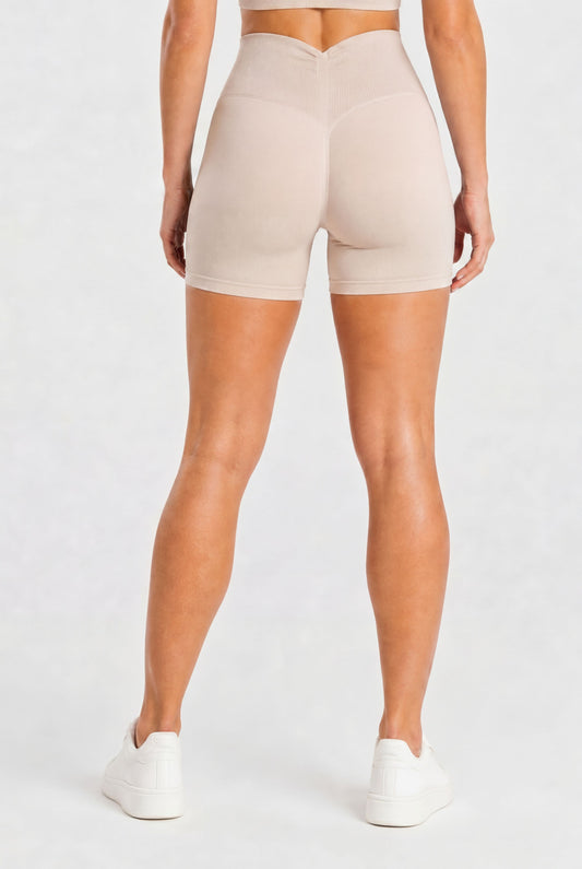 Szorty bezszwowe PUSH UP V SHAPE cream Savannah