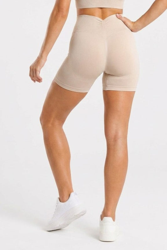 Szorty bezszwowe PUSH UP V SHAPE cream Savannah