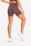 Szorty bezszwowe PUSH UP V SHAPE stalowy brąz Savannah