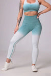 Legginsy bezszwowe zielone ombre Fairfax Avenue