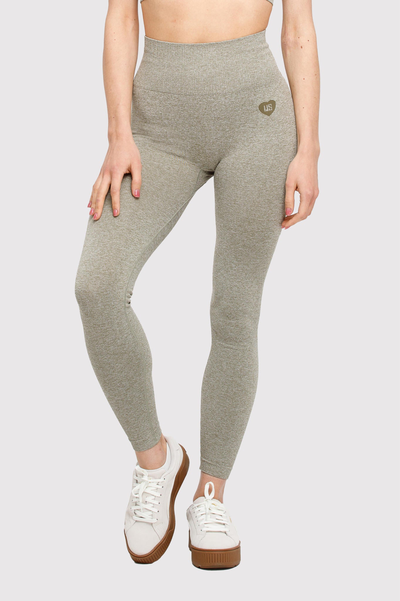 Legginsy bezszwowe sportowe oliwkowe Soho