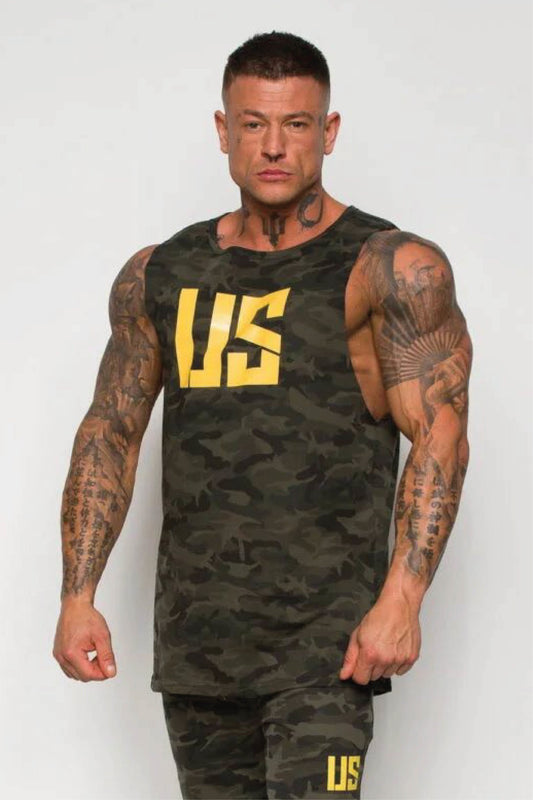 Tank Top bawełniany z logo moro San Quentin