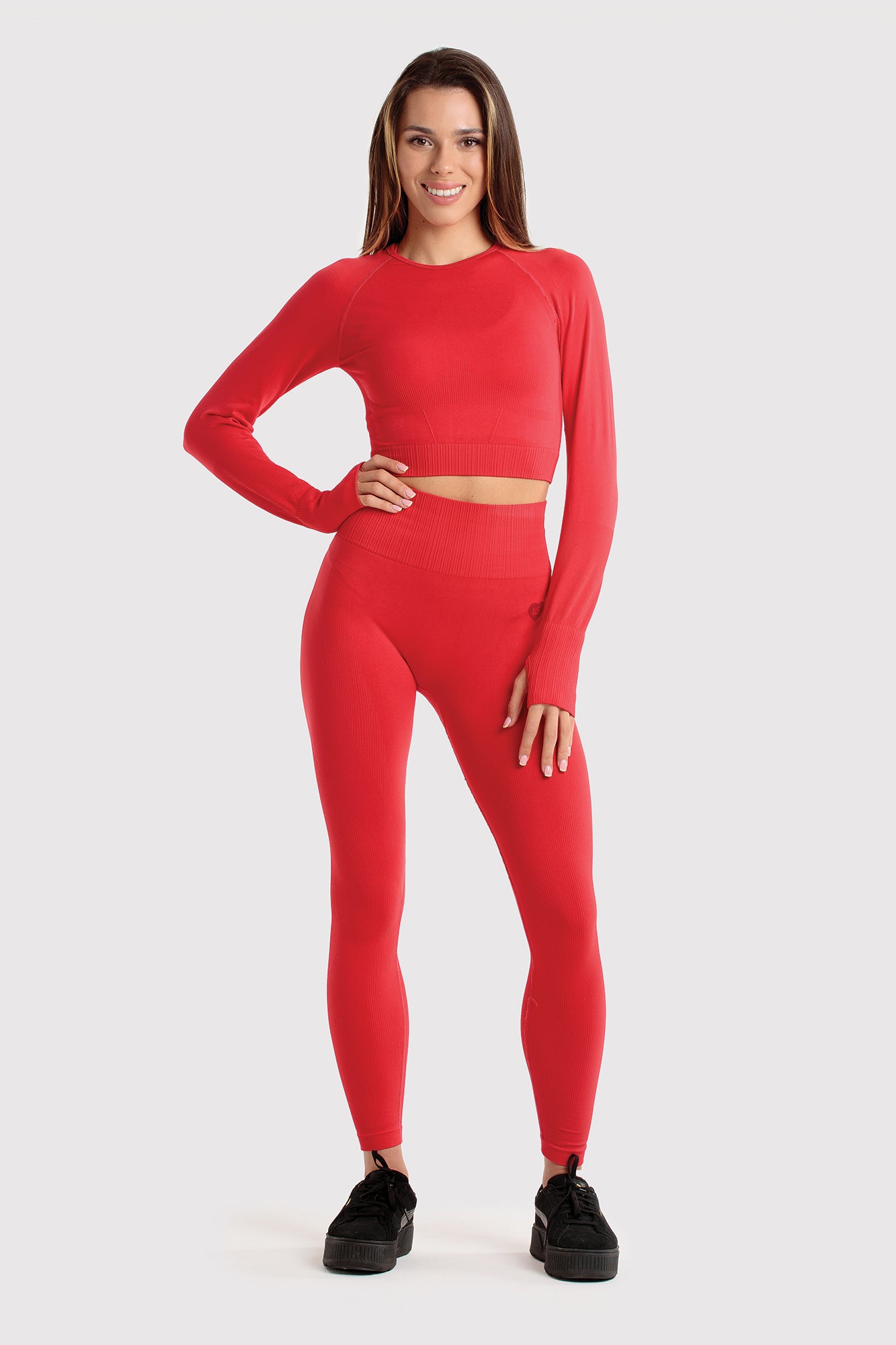 Rashguard bezszwowy sportowy czerwony Soho